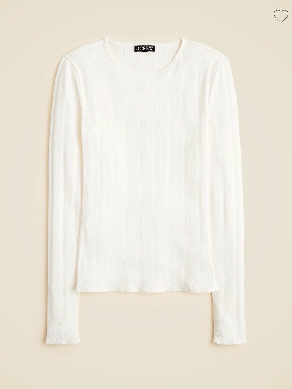 NWOT JCrew Pointelle long-sleeve T-shirt